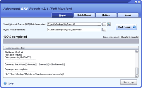 Advanced BKF Repair Screenshot